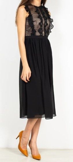 BF lichidare- Rochie cocktail eleganta midi cu dantela 42-44 - produs