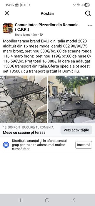 Mese terasa italia calitate superioara