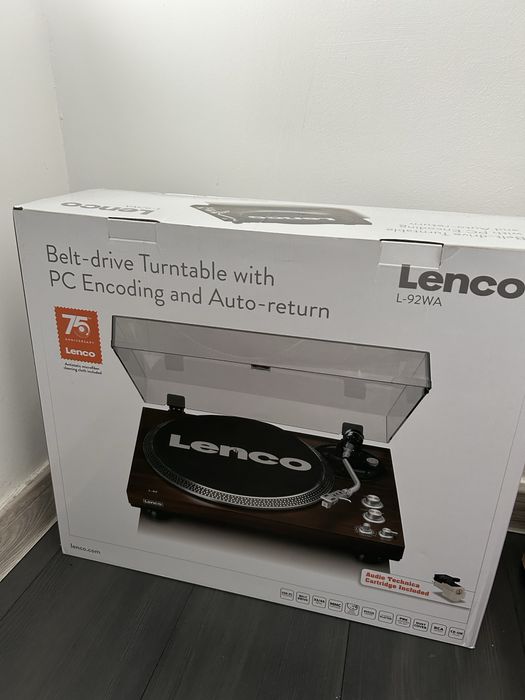 Pick-up Lenco L-92WA SIGILAT | Audio-Technica AT3600 | USB | Auto Return
