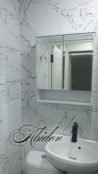 Ванна учун осма шкаф.  Материали сувга чидамлик МДФ