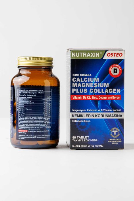 Suyaklar va bo'g'imlar uchun kalsiy kollagen magniy, Nutraxin Osteo