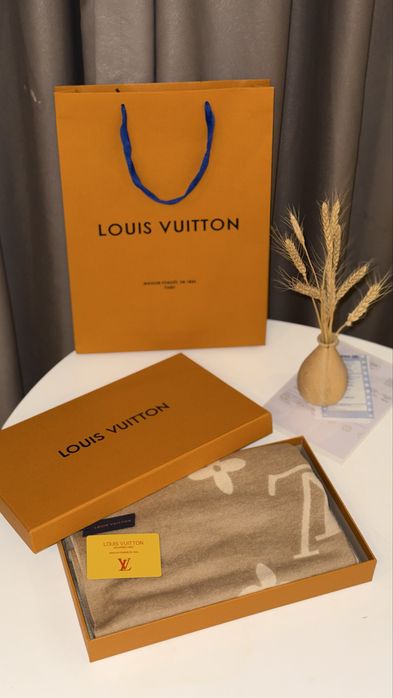 Кашемировый, брендированый шарф премиум качество