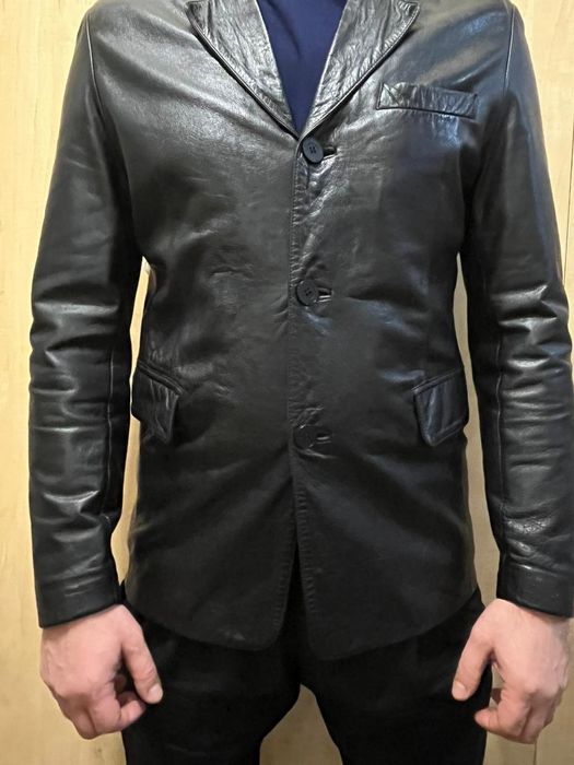 Мужской кожанный пиджак
