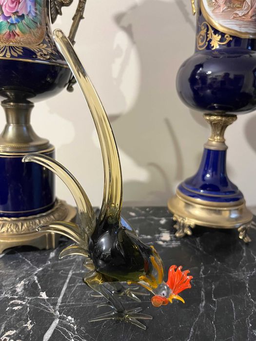 Deosebit obiect decor-cocos Murano-original-Italia