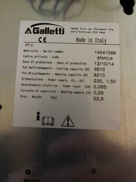 вентилаторен конвектор Galleti