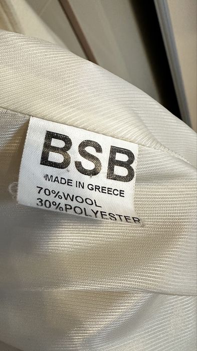 Palton alb sifefat din lana