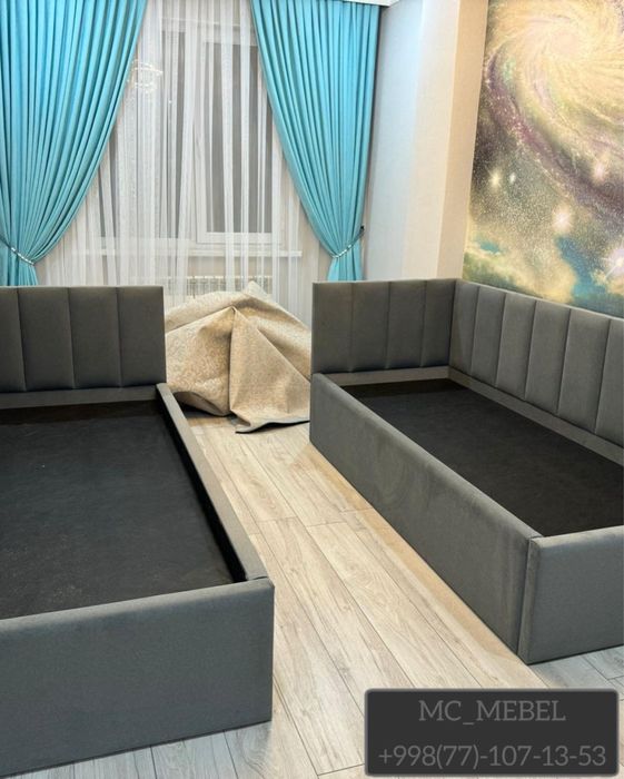 Детская угловая кровать с матрасом в наличии