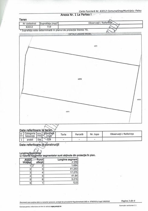 Teren intravilan in spate la HEXOL - Paleu - IMOBIHOR