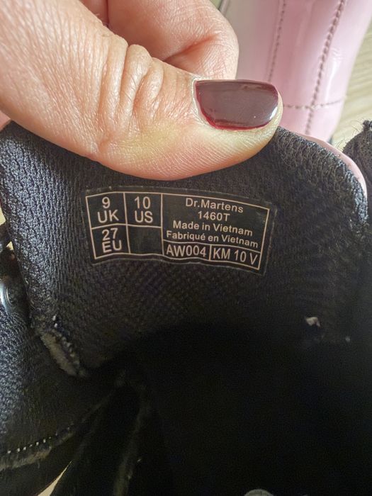 Розовые ботинки Dr. Martens 27 размер