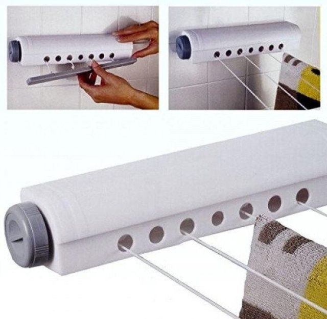 Сушилка для белья настенная БАРАБАННАЯ БЕЛАЯ,