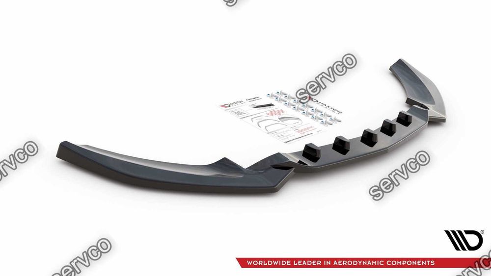Prelungire splitter bara fata Mercedes C Class W205 2014-2018 v6 - Maxton Design