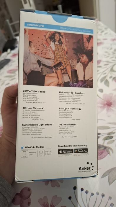 Vand boxa Anker Glow