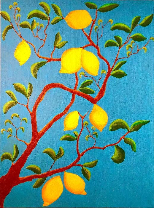 Картина «Солнечные лимоны» для удачи