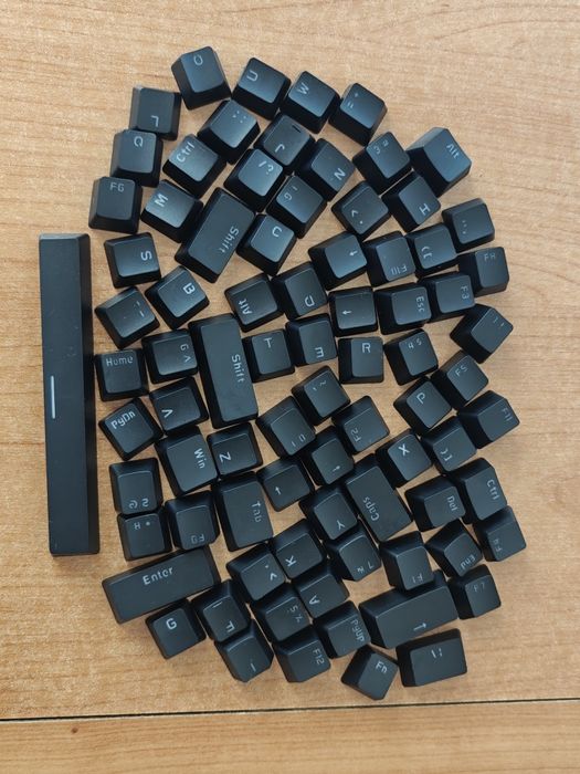Switch-uri AS RED+Keycaps Negre/albe