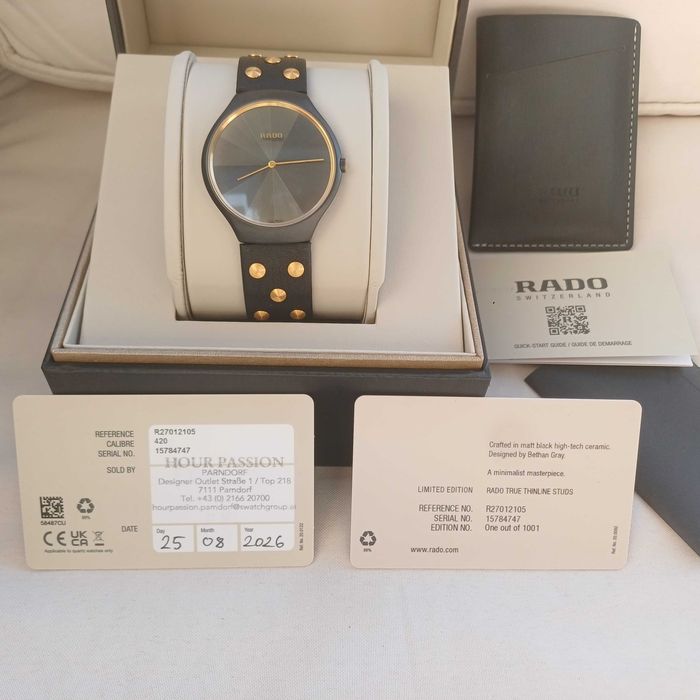 RADO True Thinline Studs R27012105 | НОВ | 5 ГОДИНИ ГАРАНЦИЯ | SWISS MADE