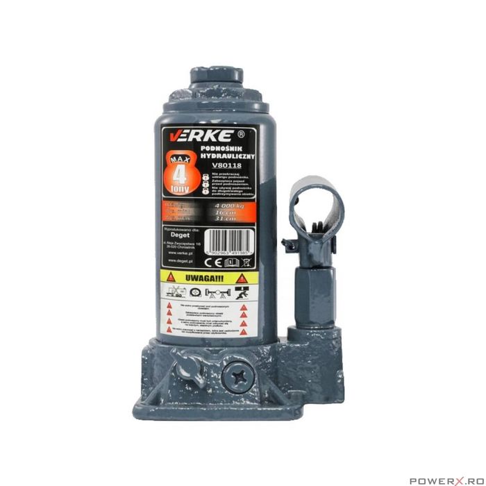 Cric hidraulic tip butelie, capacitate 4 tone 160 mm - 315 mm, Verke