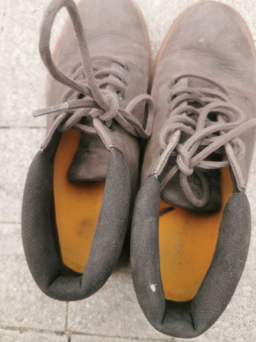 Ghete iarna Timberland boots bărbați piele Nubuk maro cu siret