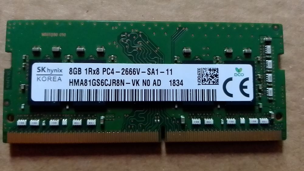 Рам памет 8gb DDR4 Skhynix 2666mhz за лаптоп 
Skhynix 2666