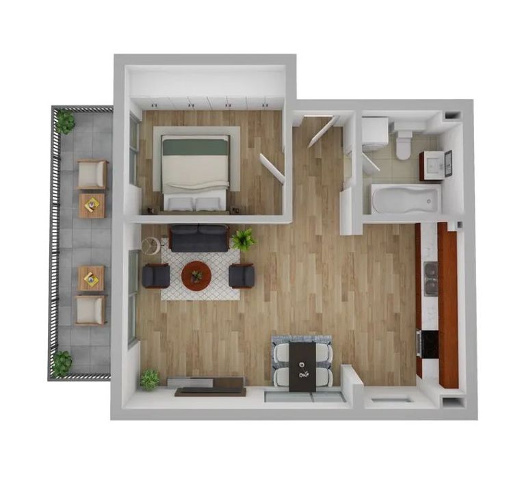 Apartament de 2 camere,53,85mp ANDREI MURESANU — fotografia 1