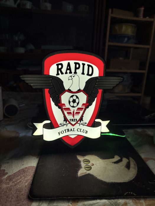 Lampa Led Rapid / Barcelona/Madrid/Steaua/Dinamo/Craiova/FCSB/Cluj