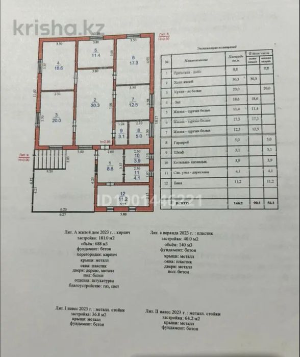 Продается дом в Узынагаче