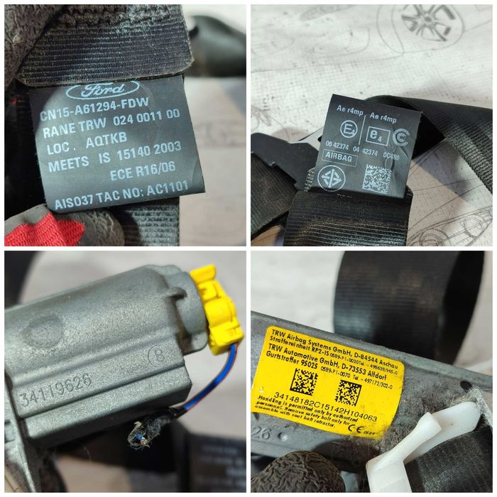 Centură de siguranță față dreapta Ford EcoSport 2013-2017 2015 1.0 EcoBoost 92kW Cod OEM: CN15-A61294-FDW, 34119626 (5F3)