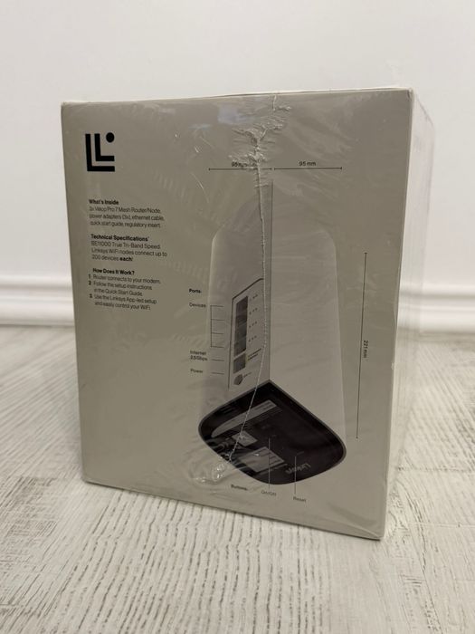 Sistem Mesh Linksys Velop MBE7003 Tri-Band WiFi 7, 3-Pack (Alb) - SIGILAT