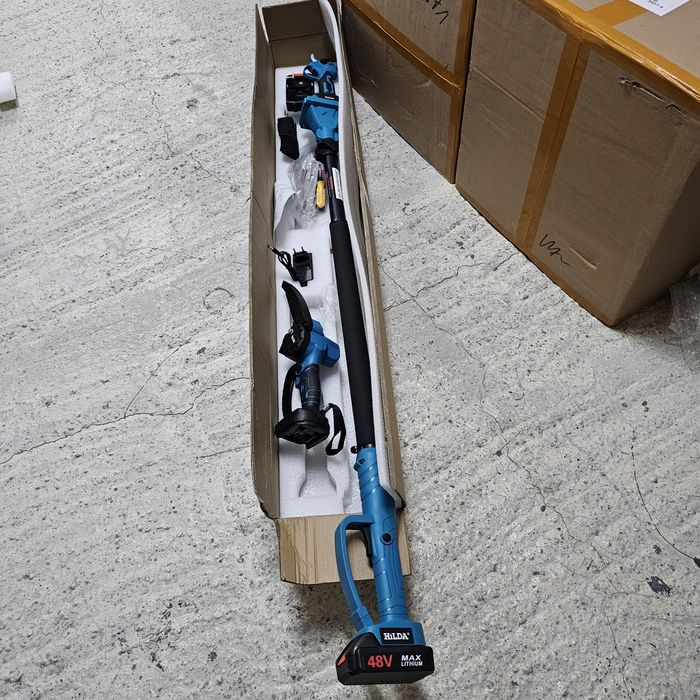 Акумулаторна лозарска ножица, верижен трион телескопичен прът 3в1-48V