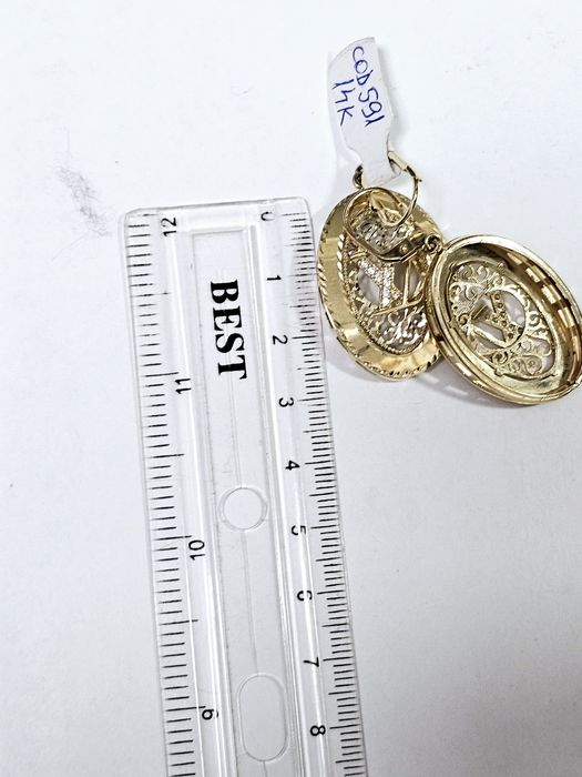 Vand cercei din aur 14 k 7 g cod 591