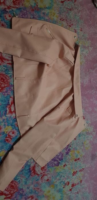 Куртка косуха - терракотовая и розовая