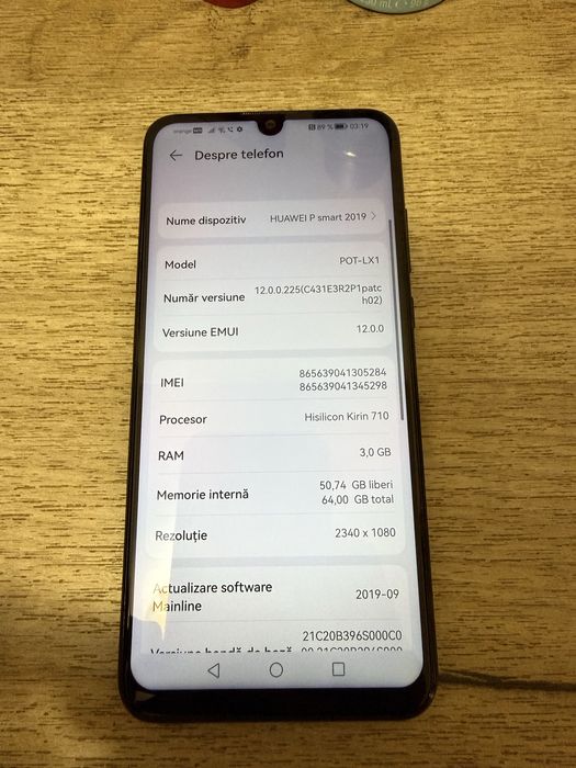 Huawei P Smart (2019), Dual SIM, 64GB, 4G, Aurora Blue