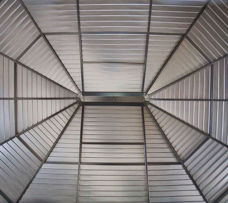 Алуминиева беседка с метален покрив Чарлстън 3.8х5.9х2.81 м 23 кв.м