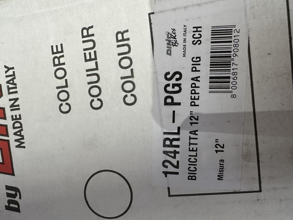 Bicicleta copii 12'' Dino Bikes Purcelusa Peppa, Sigilata