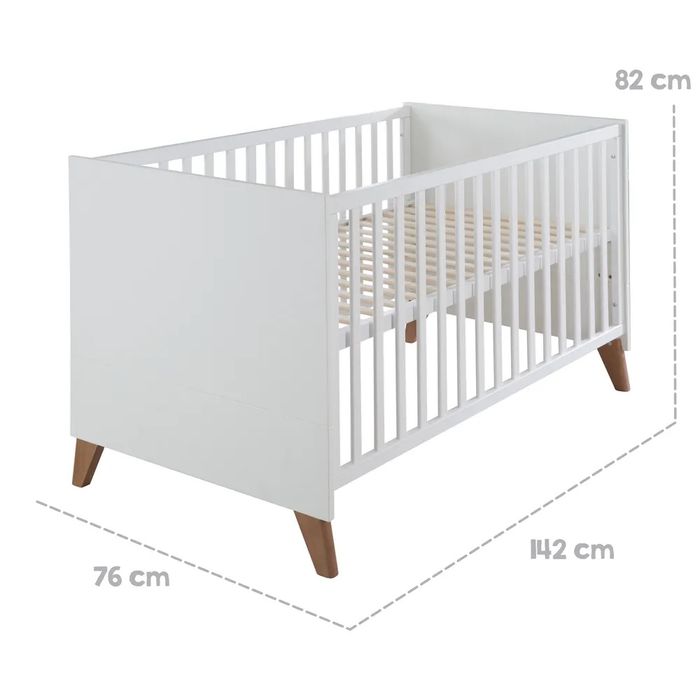 Pătuț premium Roba Ole 70x140 + saltea Benab + accesorii – ca nou