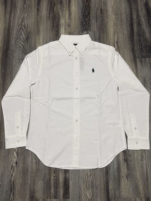Camasa Ralph Lauren alba si albastru marime S