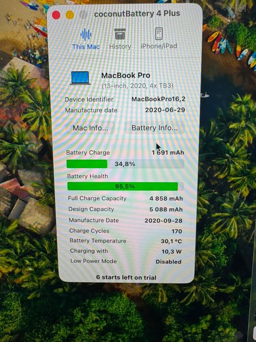 Macbook pro 13 (a2251) 16/512