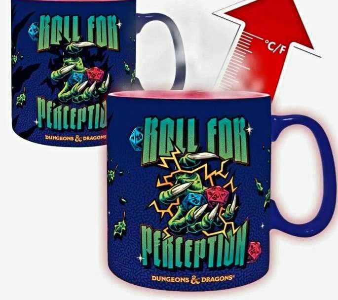Cană Magică Dungeons & Dragons - "Roll for Perception" (Nouă)