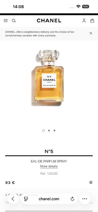 Chanel  N° 5  оригинален парфюм