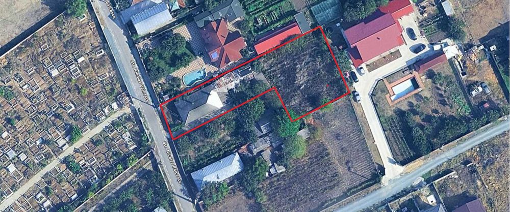 Teren 1200 mp + casă bătrânească – Tânganu, Cernica, Ilfov