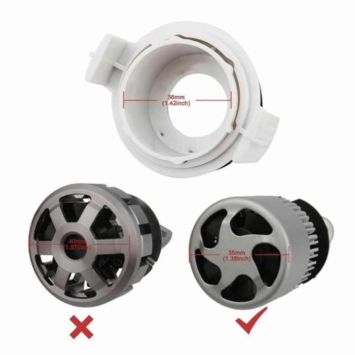 Adaptoare becuri led H7 BMW Seria 3 E46 1998 - 2004 set 2 buc.