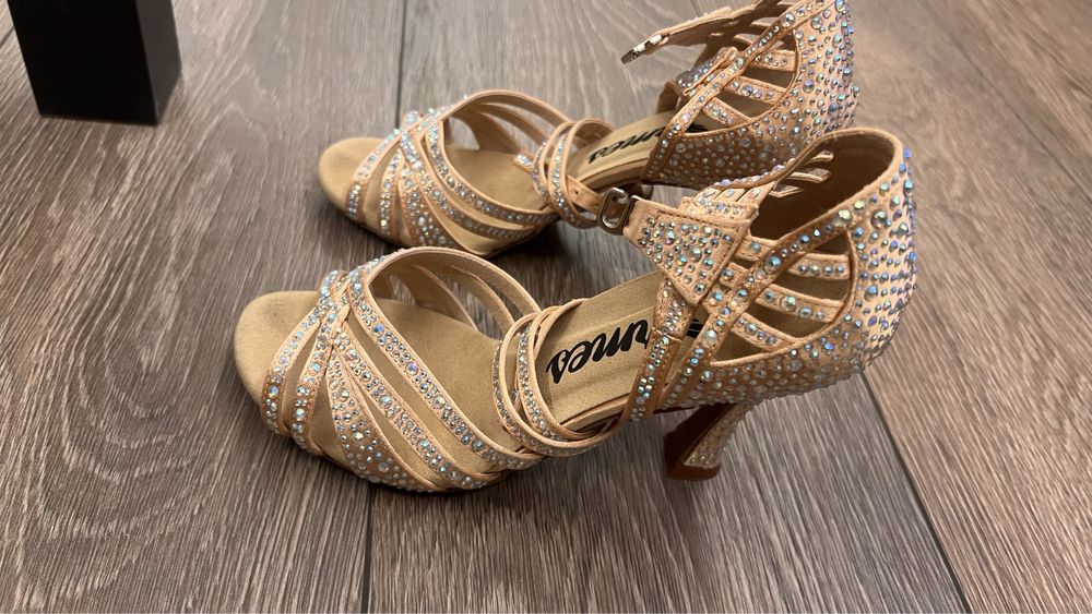 Sandale cu toc Ermes Dance Milano Champagne Pro