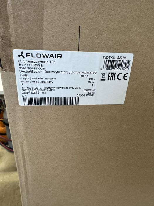 Ventilator, destratificator de aer