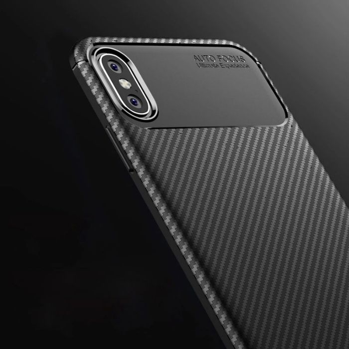 Husa Autofocus Neagra Slim 0,5mm - iPhone X XR XS MAX