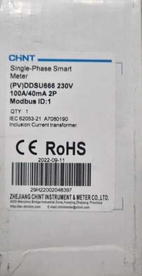 Contor de energie CHINT DDSU-666-Q Smart Meter 1.5 (6)A Monofazat