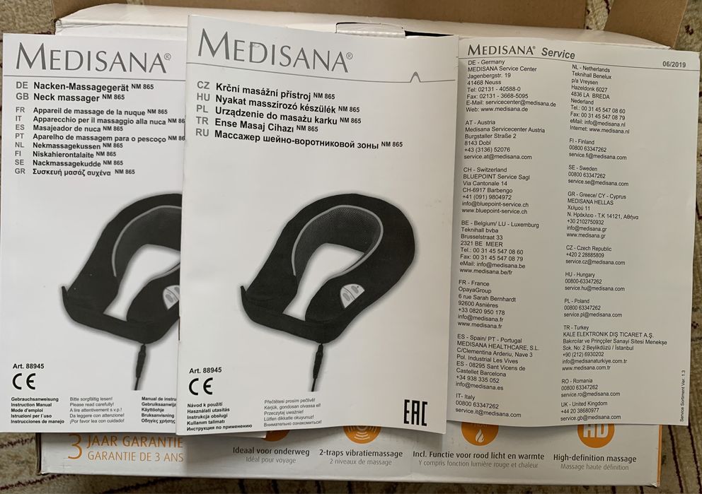 Aparat masaj gat, ceafa Medisana