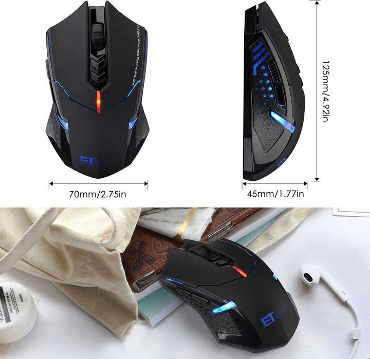 Професионална игрална оптична мишка ET TECH X-08 7 бутона