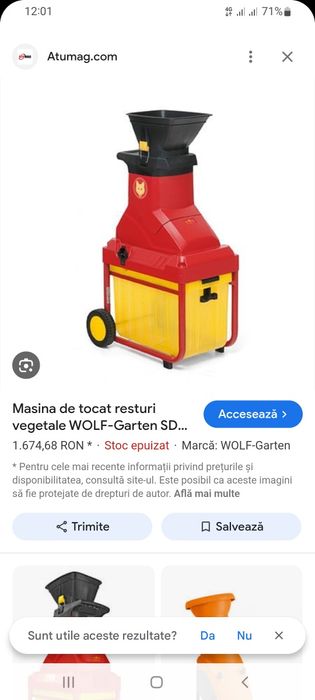 Tocătoare crengi resturi vegetale