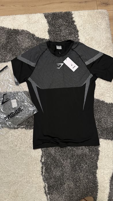 Tricou Gymshark Onyx V5 Gri Nou M