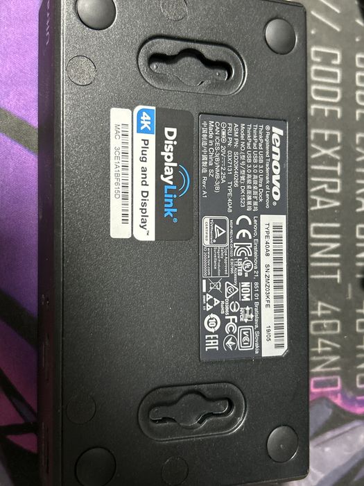 Док-станция lenovo 3.0 usb