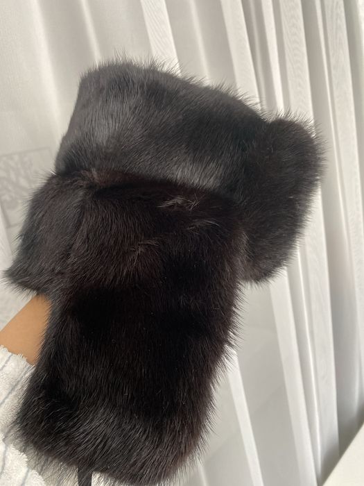 Шапка-ушанка норковая 58 размер